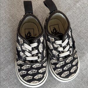 Vans toddler Black and Gray Patterned blur boards Sneakers